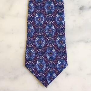 NWOT. Vintage Pierre Cardin 100% Silk Tie with Multicolor Design Pattern.